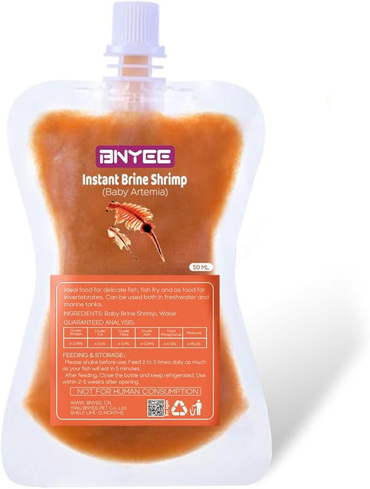 Instant Baby Brine Shrimp - Non-Living Fry/Larvae Fish Food, Also Suitable for Small Fish, Corals, Jellyfish, Seahorses, and Invertebrates