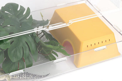 Snake Hide, Leopard Gecko Tank Accessories for Reptile Ball Python Crested Gecko Lizard Bearded Dragon - YellowHideL