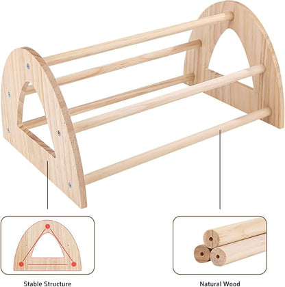 Large Wooden Chicken Perch, Chick Roosting Perch Wood Stand for Brooder, Chicken Toys for Coop and Brooder Chick Roosting Bar, Training Perch Toys for Large Bird