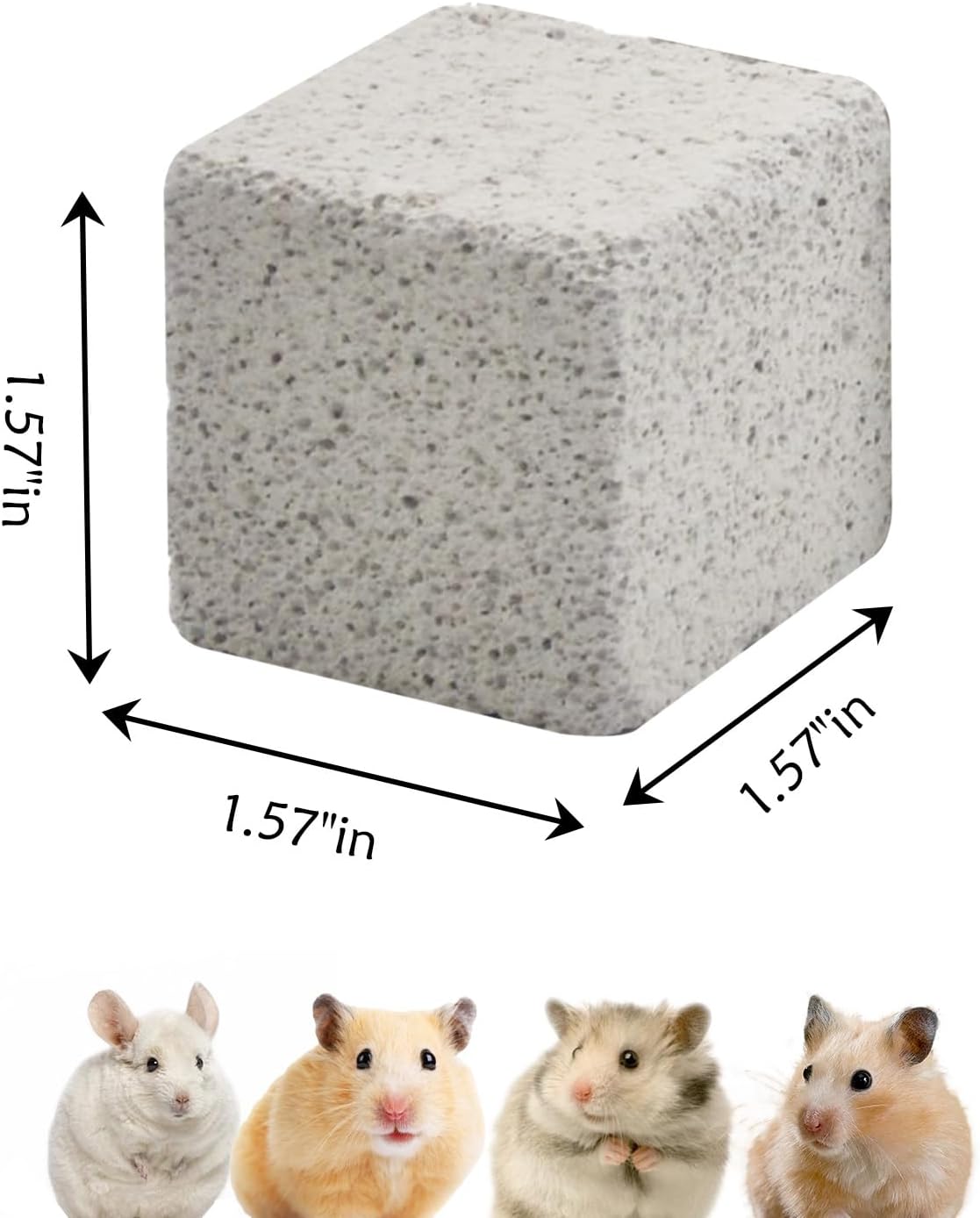 PINVNBY 9 Pcs Lava Blocks for Chinchillas,Hamster Chew Stones Square Mineral Calcium Bunny Teeth Pumice Grinding Chew Toys for Guinea Pig Rat Rodent