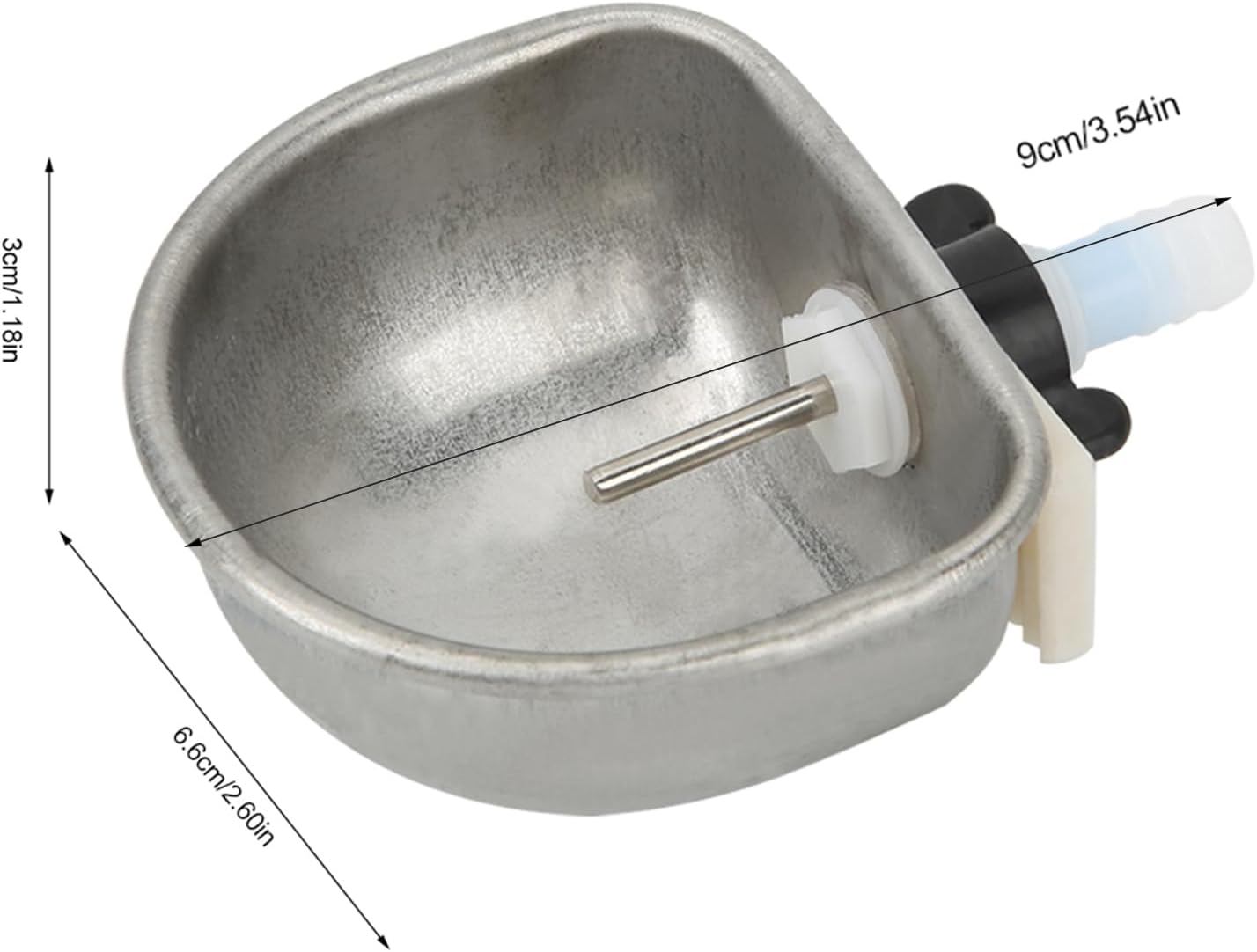 10PCS Stainless Steel Rabbit Water dispenser Rabbit Water Feeder with Bowl Automatic Rabbit Drinker Removable Hanging Pet Cage Water Bowls Rabbit Drinking Equipment