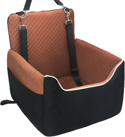 ALL GOOD PET SUPPLIES Dog Car Seat for Small/Medium Dogs, Dog Booster car seat, Memory Foam Elevated Cushion, Fully Detachable and Washable,2 Clip-On Safety Leashes, Anti-Slip