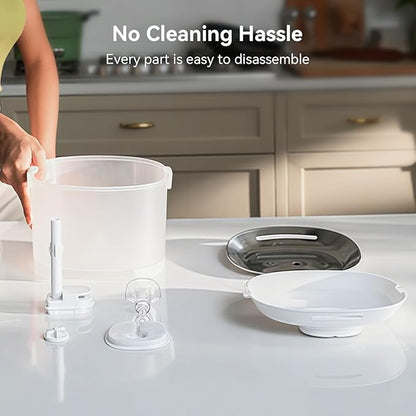 Cheerble Pumpless Cat Water Elfin Fountain, Wireless Pet Fountain Battery Operated, 2L/67oz E1+ Automatic Water Dispenser Cats & Dogs MagDrive™ Technology Stainless Steel Tray, No Cleaning Hassle