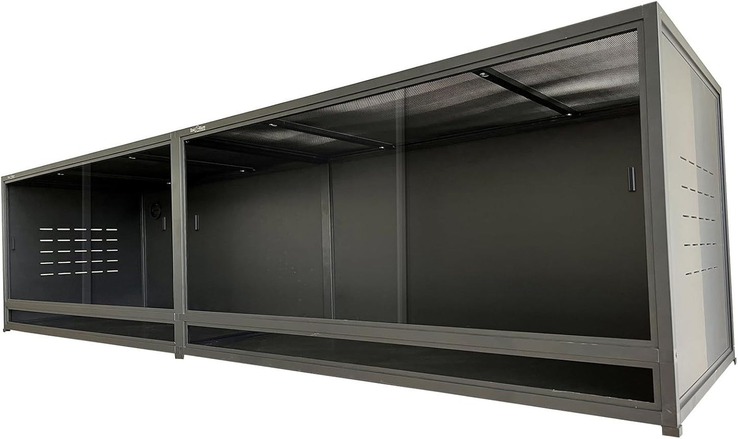 PVC Reptile Terrarium 88x20x20inch Large Reptile TerrariumTempered Glass Doors Habitat 152 Gallon for Bearded Dragon Gecko Lizard Snake, Wide Breeding Lounge Vivarium Area with Combination Lock