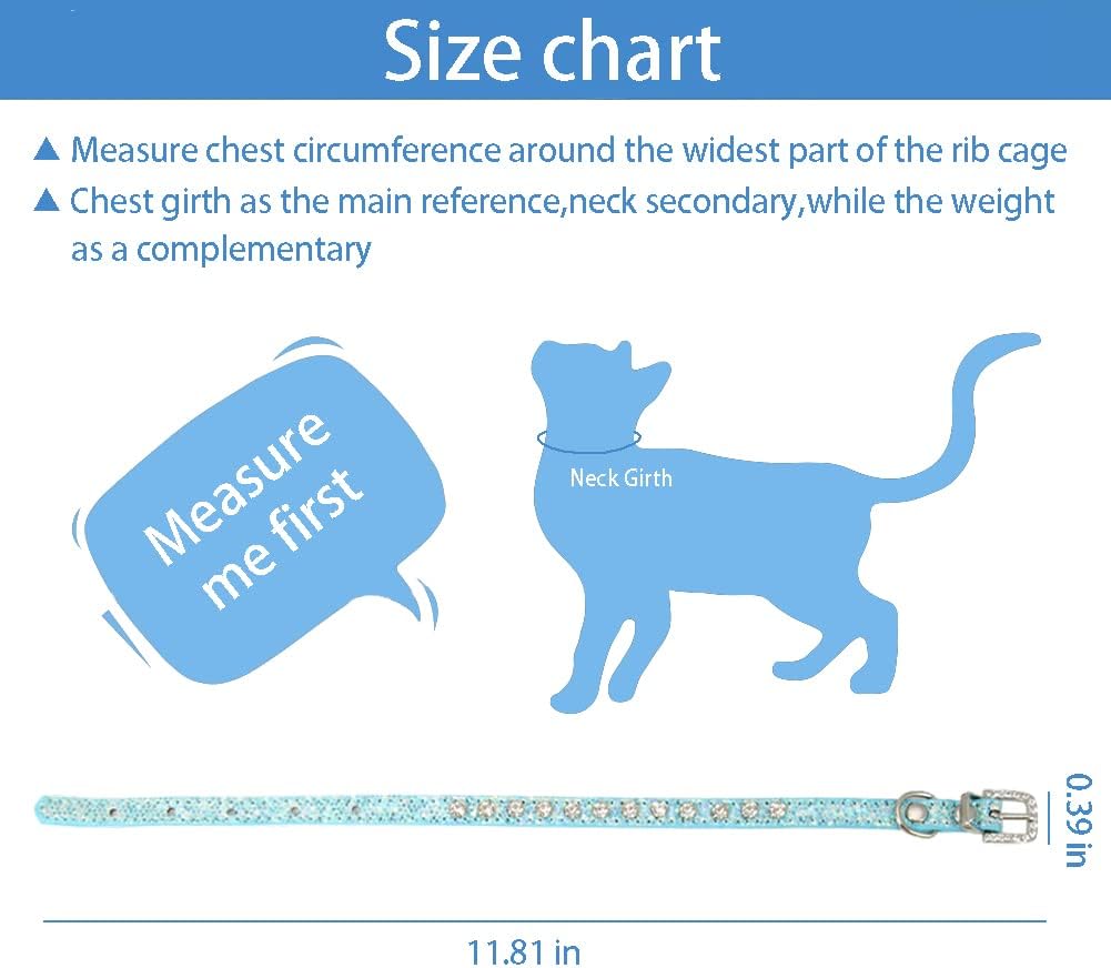 Cat Collar Rhinestone Bling Cute Cat Collars Accessories for Pet Collars Adjustable Ideal for Girl Cats Male Cats(Rosered)