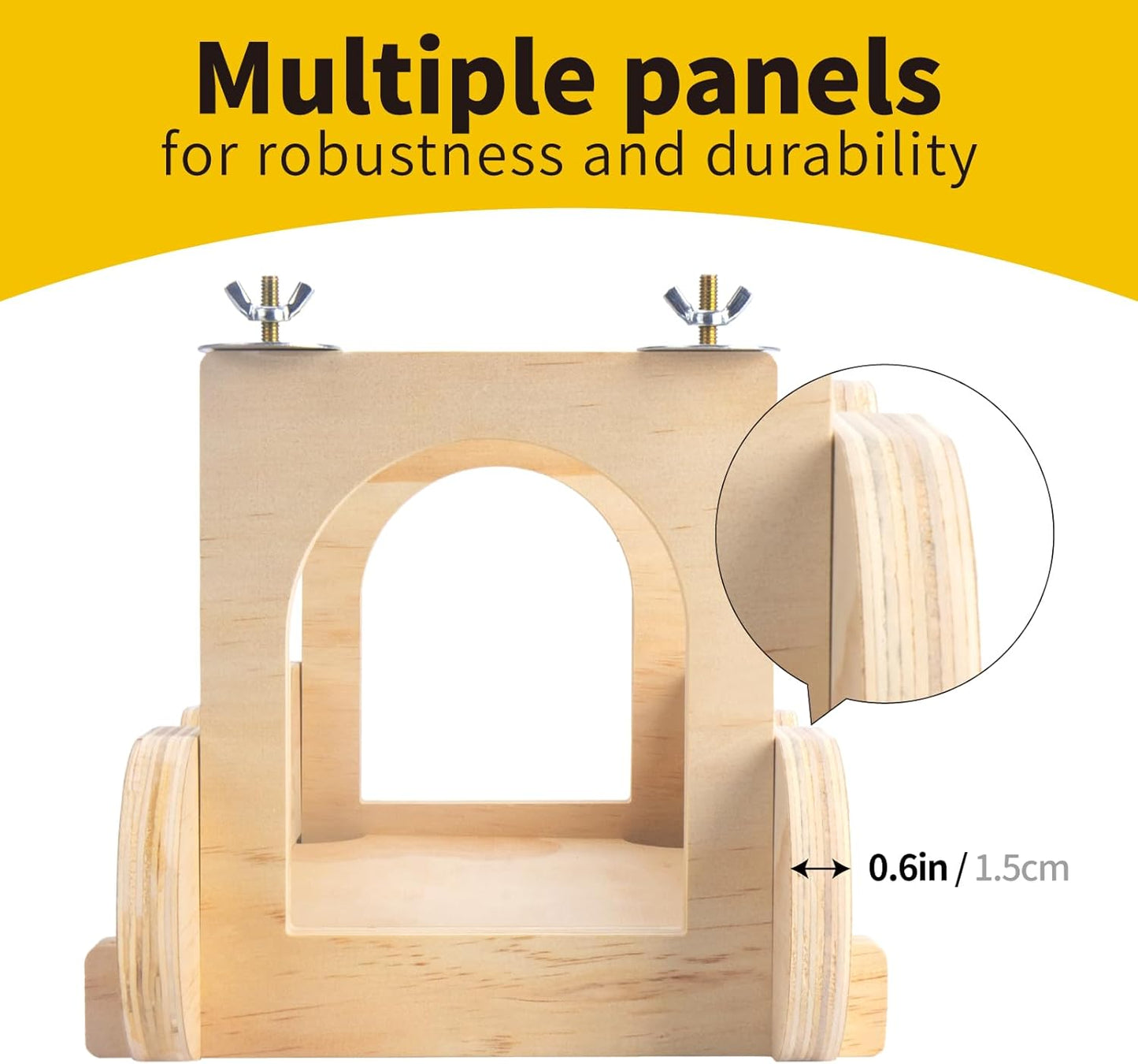 Chinchilla Suspension Bridge Wooden,Small Animals Wooden Bridge and Platform,Chinchilla Habitat Toys for Squirrel Hamster Ferret Guinea Pig Sturdy Easy to Clean