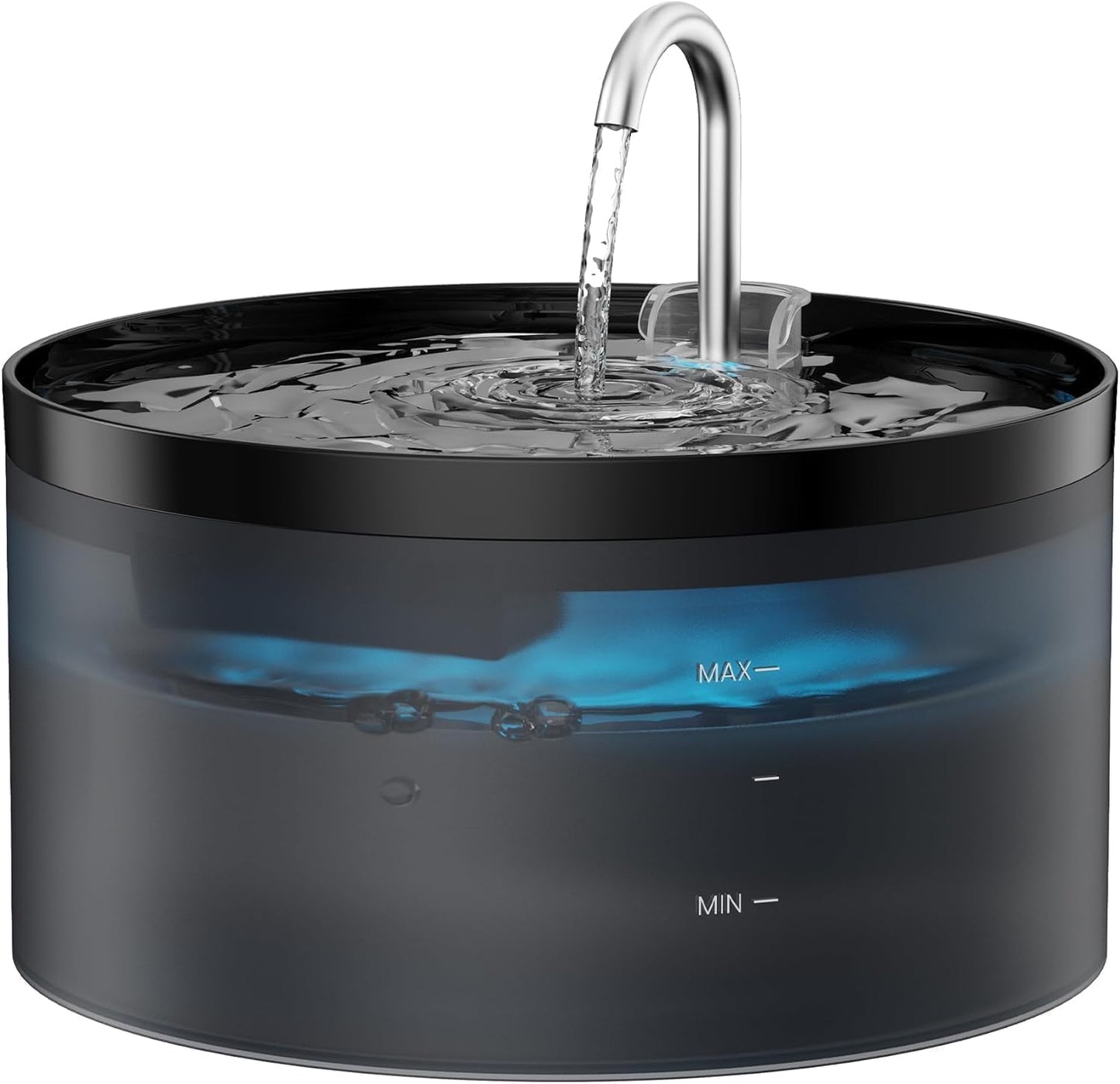 Cat Water Fountain Pet Fountain: Cat Water Dispenser - 108oz/3.2L Automatic Pet Drinking Waterer Bowls Indoor - Quiet Dog Dispenser - Black Faucet Dog Bowl - Easy Cleaning