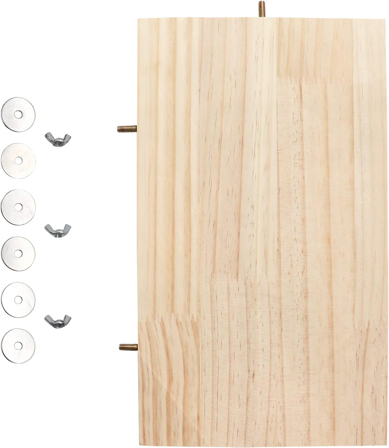 15.7×10.4 Inches Large Bird Perch Stand Platform, Natural Wooden Small Animals Cage Accessories, Rectangle Stand Perch Shelf for Parrot Parakeet Cockatiel Rat Hamster Guinea Pig Conure Chinchillas