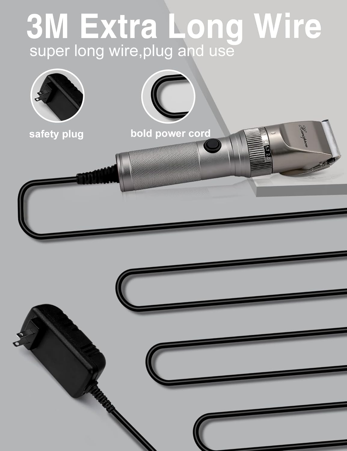 Dog Grooming Clippers High Power Dog Clipper for Thick Heavy Coats Low Noise Plug-in Pet Trimmer Pet Professional Grooming Clippers with Guard Combs Brush for Dogs Cats and Other Animals