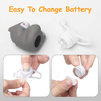 wonuu Duck Bike Bell with Light and Helmet Cute Hamster Bicycle Horn, Dashboard Decoration Hamster Toy Motorcycle Bike Bells Rubber Duck Car Dashboard Decorations (Pink&Star-Hamster)