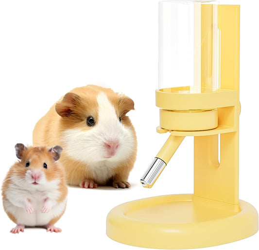 mini&moe Hamster Water Bottle No Drip – 4 oz Guinea Pig Water Bottle for Glass Tank with Adjustable Stand, Leak Proof Small Animal Water Dispenser for Cage for Gerbil Chinchilla Ferret Hedgehog