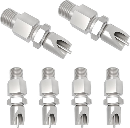 Threaded Stainless Steel Rabbit Nipples Rodent Nipples Waterer Automatic Rabbit Waterer Watering System Animal Supplies Breeding Supplies (Grey, 6)