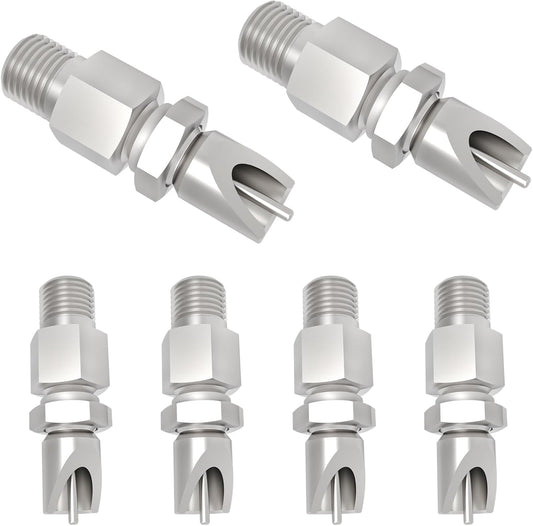 Threaded Stainless Steel Rabbit Nipples Rodent Nipples Waterer Automatic Rabbit Waterer Watering System Animal Supplies Breeding Supplies (Grey, 6)