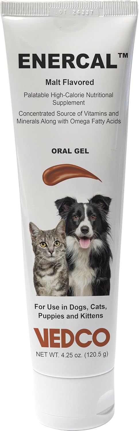 Enercal Malt Flavored High-Calorie Nutritional Supplement Oral Gel for Dogs and Cats - 4.25 oz