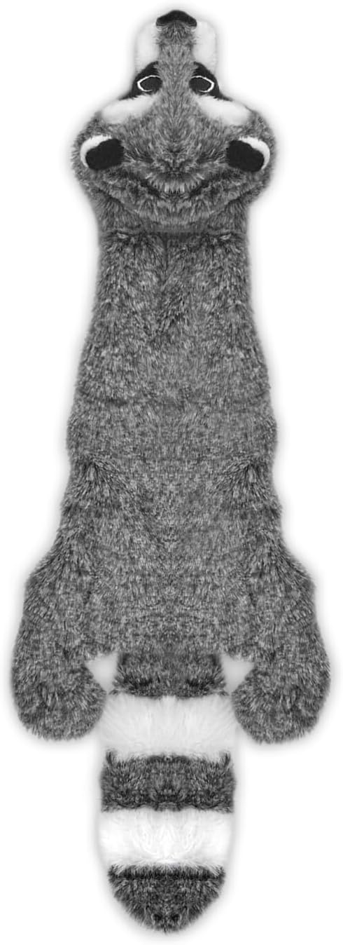 Best Pet Supplies Squeaky Dog Toys with Soft Durable Fabric for Small, Medium and Large Pets Interactive Toy for Indoor Play, Supports Active Biting and Play - Raccoon, Medium