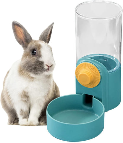 kathson 35oz Hanging Automatic Food Water Dispenser Gravity Pet Auto Feeder Waterer Set for Rabbit Cat Dog Chinchilla Guinea Pig Hedgehog Ferret (Water Dispenser)