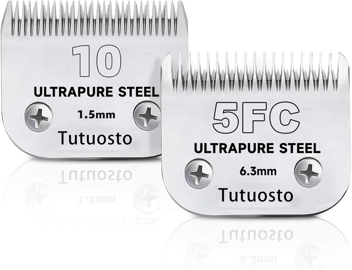 Clipper Blades Pet Grooming Clipper Replacement Blades Detachable Blade Compatible with andis/wahl/Oster Dog Clippers (10#&5FC)