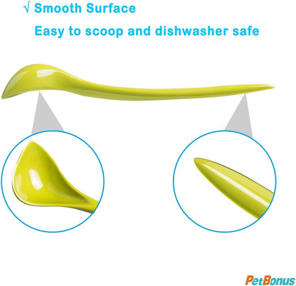PetBonus 3-Pack Pet Food Can Spoon, Dog Cat Food Spoons, Long Handle Special Curved Design