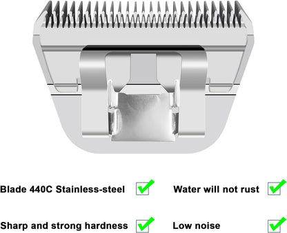 7FW+5FW+4FW Detachable Dog Grooming Wide Blades,Cut Length 1/8"(3.2mm) to 3/8”(9.5mm) Compatible with Andis,Oster A5,Wahl KM10 Series Clippers,3 Pack
