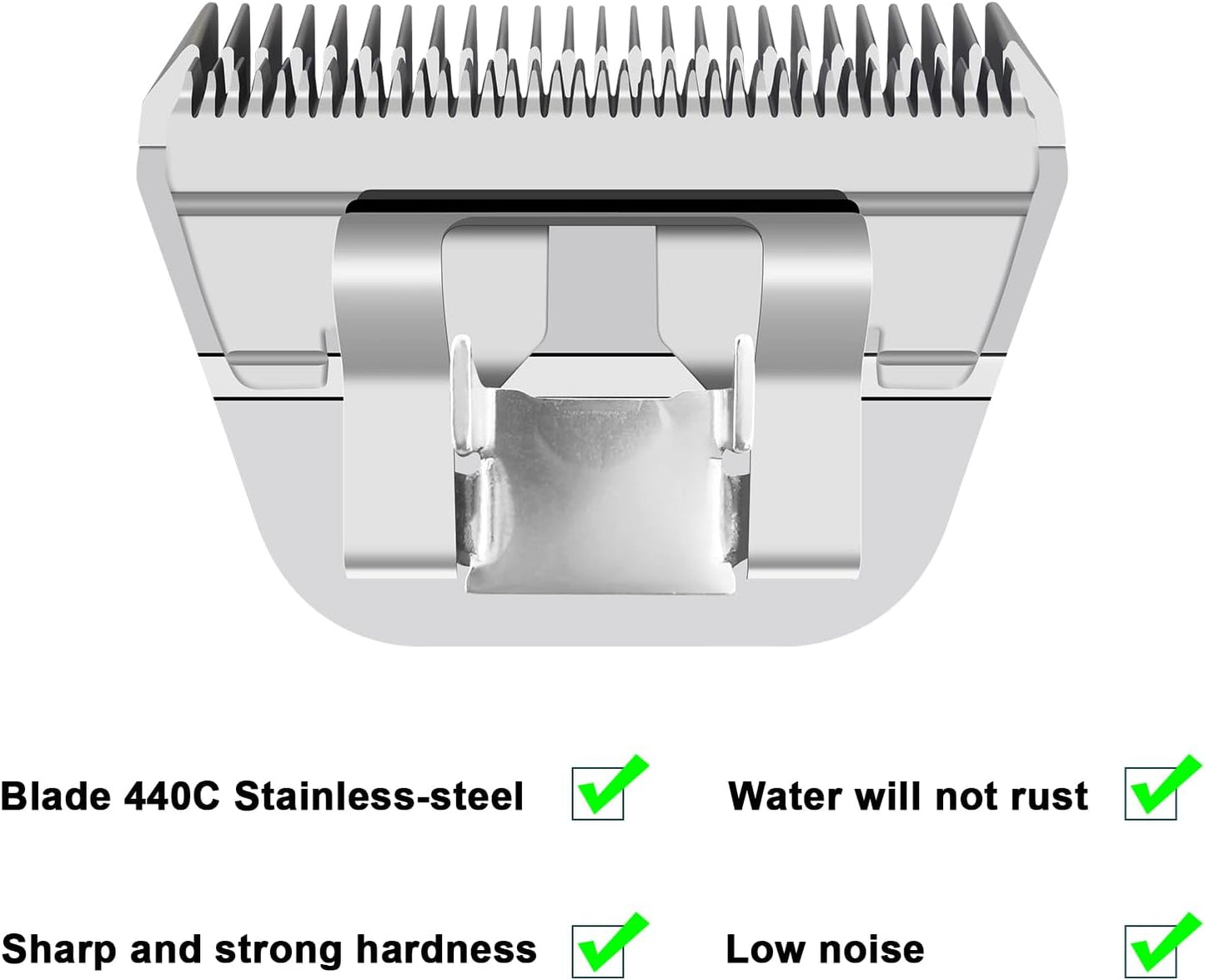4 Pack Detachable Pet Dog Grooming Blades-Size 10W+7FW+5FW+4FW Dog Grooming Wide Blade,Cutting Length 1/16 in -3/8 in（1.5mm-9.5mm）,Compatible with Most Andis,Oster A5,Wahl km10 Clippers