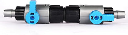 LANDEN Double Tab Connector for Aquarium, Canister Filter Hose Connector, Fish Tank Water Flow Control, Quick Release Valve, (1/2"(12/12mm))