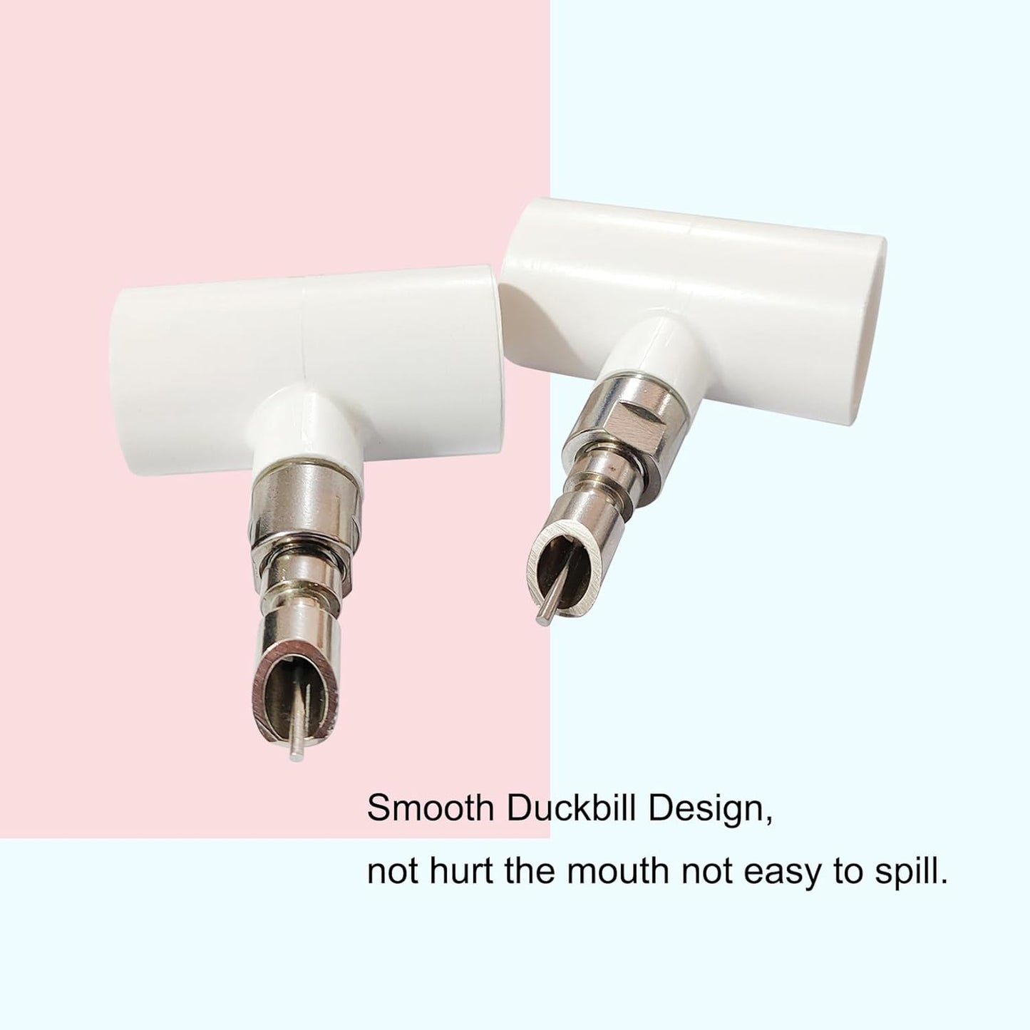 Threaded Stainless Steel Rabbit Water Nipples Automatic PVC Tees Rodent Waterering System Reusable Animal Breeding Supplies (6PCS)