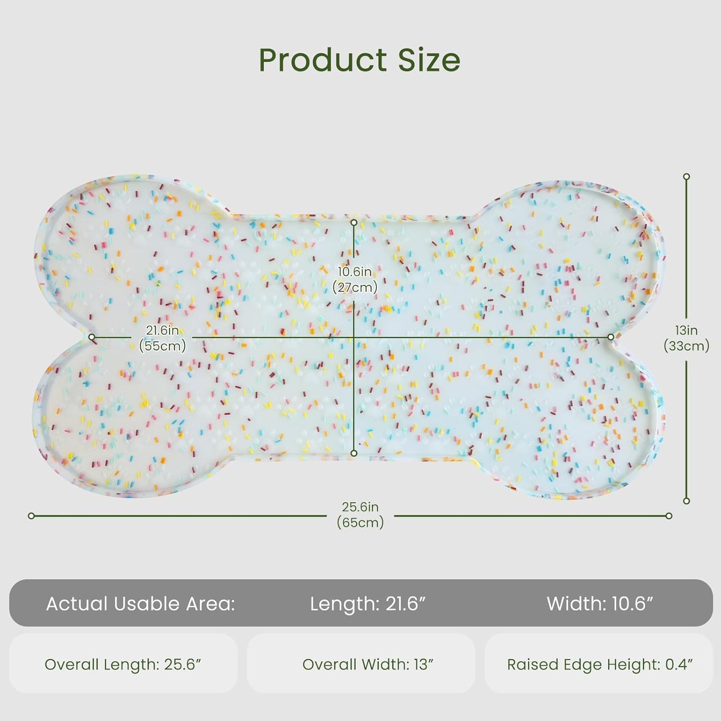 Dog Food Mat Anti-Slip Silicone Dog Bowl Mat Thicker Pet Placemat Waterproof Cat Feeder Pad with Raised Edge Puppy Kitten Feeding Mats Suitable Small Medium-Sized Dogs Cats Eating Tray