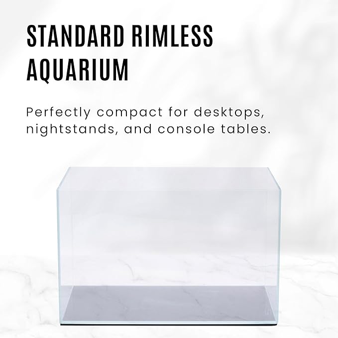 UNS Ultra Clear Rimless Tank - 20.5GAL | 77.7L - 23.62x14.17x14.17 | 60x36x36 CM, 6mm Glass Thickness, Leveling Mat Included - Low Iron, High Clarity Fish Tank w/ 45° Mitered Edge - [60U]