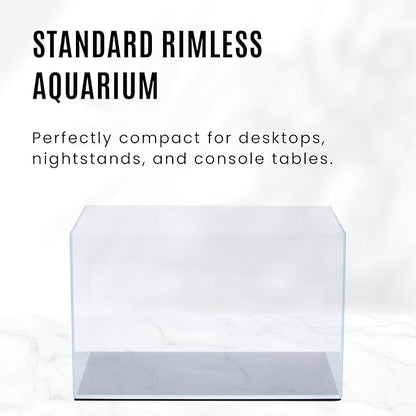 UNS Ultra Clear Rimless Tank - 9.3GAL | 35.2L - 17.71x11.02x11.02 | 45x28x28 CM, 5mm Glass Thickness, Leveling Mat Included - Low Iron, High Clarity Fish Tank w/ 45° Mitered Edge - [45U]