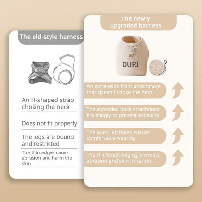 MANON ROSA Rabbit Harness and Leash Set - Escape-Proof Adjustable Vest Harness for Dwarf Bunnies, Soft Padded Conejos Collar with Safety Buckle, Small Animal Walking Accessories