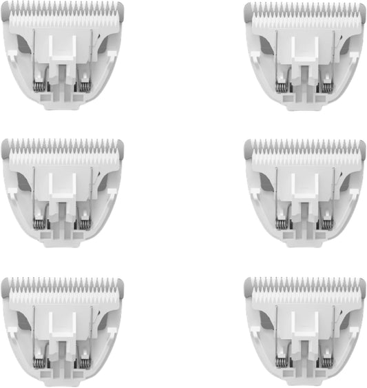 6 Pack Ceramic Blades Replacement for Dog Grooming Clippers, Detachable Pet Clipper Blades for Dogs,Cats Hair Trimming