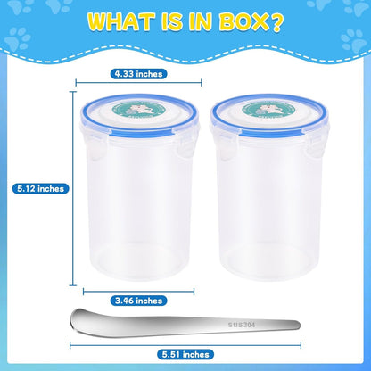 REFLYING Canned Cat Food Storage Lids,Reusable Airtight Can Cover Pet Food Sealer, Keeps Dog Food Storage Container Food Fresh, Cat Food Container Eliminates Odor, Easy To Use With SUS 304 Spoon