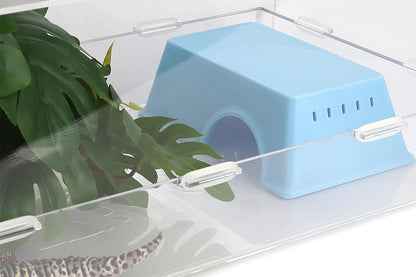 Snake Hide, Leopard Gecko Tank Accessories for Reptile Ball Python Crested Gecko Lizard Bearded Dragon - BlueHideM