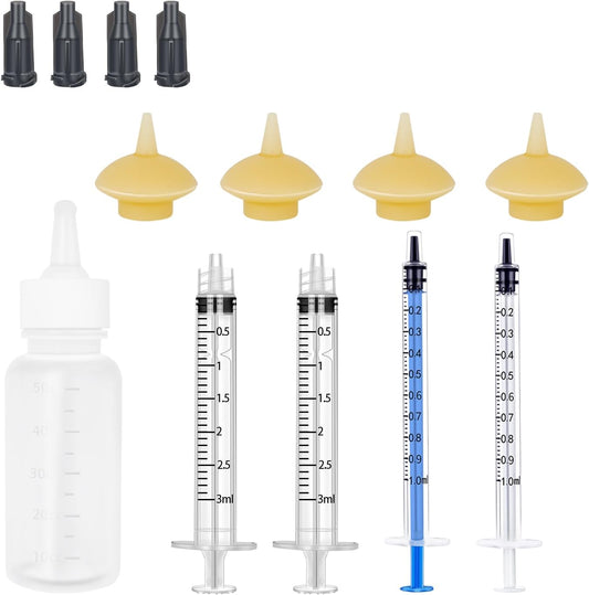 Mini Pet Feeding Bottle and Syringes with Nipples for Small Cat Dog Animals (Model 4)
