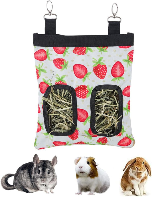 DZWLKJ Rabbit Hay Feeder, 600D Polyester, Hay Feede, Watermelon, Rabbit, Guinea Pig, Chinchilla, Hamsters, Small Pets, 1 Pack, Foldable, Lightweight