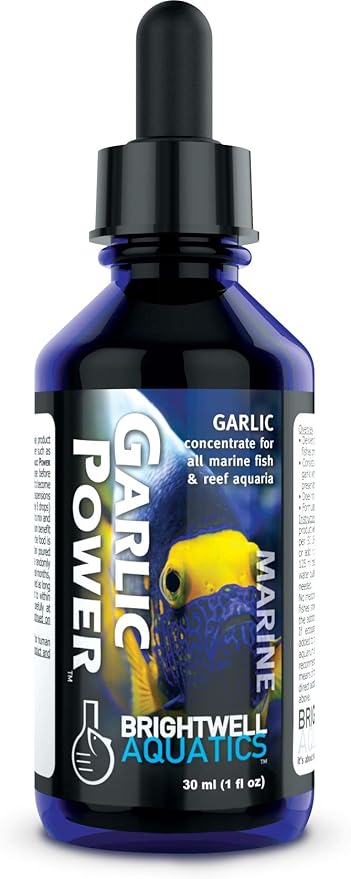 Brightwell Aquatics GarlicPower Garlic Extract for Aquarium Fish Food – Enhances Feeding Response – Boosts Nutrition – Ideal for Marine & Reef Tanks, 30 ml