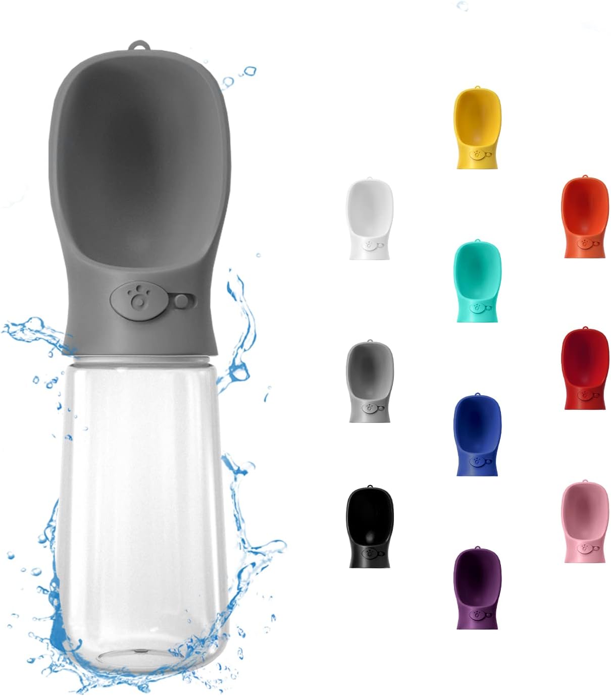 WePet Portable Dog Water Bottle, 19 OZ, Leak Proof Puppy Water Dispenser with Drinking Feeder for Pets Outdoor Walking, Hiking, Travel, Food Grade Plastic