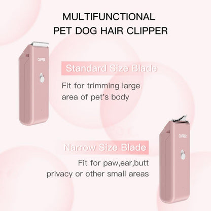 Dog Cat Home Hair Waterproof Clipper Portable Electric USB Rechargeable Pet Grooming Tools Low Noise Shaver Cordless Trimmer for Small and Large Pets