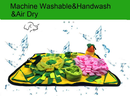 Dogs Snuffle Mat Pet Feeding Mats Puppy Sniffing Pad,Cat Doggies Interactive Puzzle Toys for Multiple Breeds Encourages Natural Foraging Skills,Training and Stress Release (Yellow)