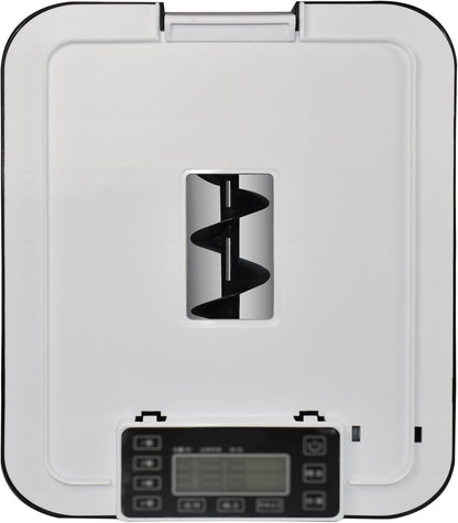 14L Automatic Dog Feeder Large Breed, Programmable Auto Pet Food Dispenser, Timed Dog Feeder Extra Large, Portion Control, 1200mAh Battery and Plug-in Power (White)