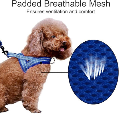 Plutus Pet No Pull Dog Harness with Breathable Mesh Padded, Adjustable Reflective Escape Proof Dog Harness, Quick Fit Dog Vest Harness for Small Medium Large Dogs(S, Navy Blue)