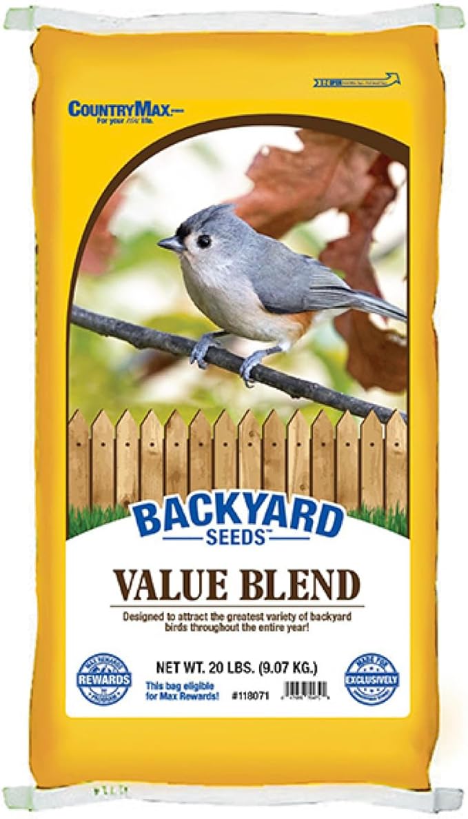 Backyard Seeds Value Blend Economy Mix Wild Bird Seed 20 Pounds