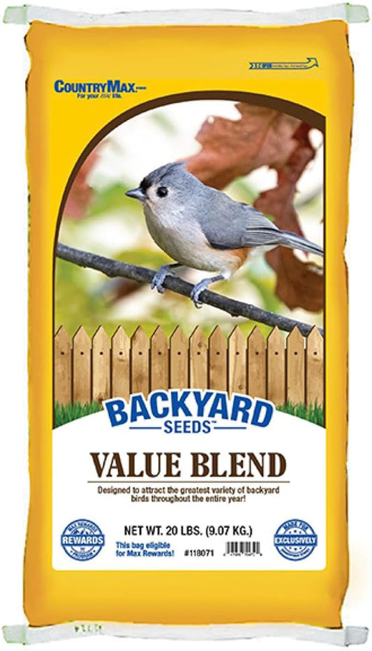 Backyard Seeds Value Blend Economy Mix Wild Bird Seed 20 Pounds