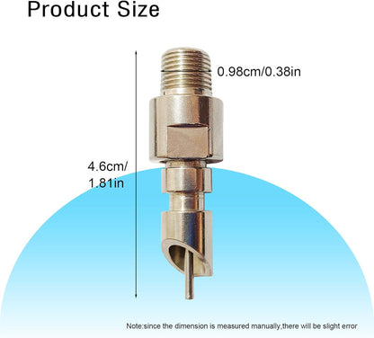 Threaded Stainless Steel Rabbit Water Nipples Automatic Rodent Watering System Kit Animal Breeding Supplies (6PCS)