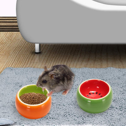 Hamiledyi 2PCS Hamster Bowl,Ceramic Food Water Feeding Dish for Guinea Pigs Gerbil Mouse Rat Chinchilla Hedgehog Sugar Glider