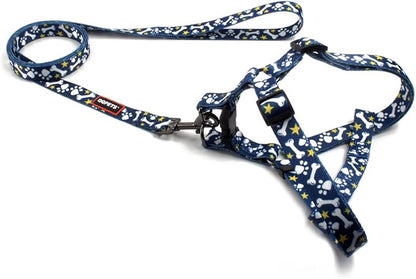 QQPETS Dog Harness Leash Set Adjustable Heavy Duty No Pull Halter Harnesses for Small Medium Large Breed Dogs Back Clip Anti-Twist Perfect for Walking (XS(12"-18" Chest Girth), Bone)