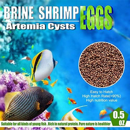 Brine Shrimp Eggs for Aquatic Foods Baby & Fry Foods The Popular 90% Hatch GSL Brine Shrimp Eggs (0.5 OZ)