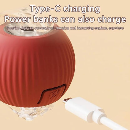 2 Packs Interactive Cat Toy,Electric DogBall Toy,Cat Toys For Indoor Cats,Chewie Viral Dog Ball,Adjustable Sports Rolling Toy,Electric Rolling Ball Christmas Birthday Gift for Pets.(Red&Green)