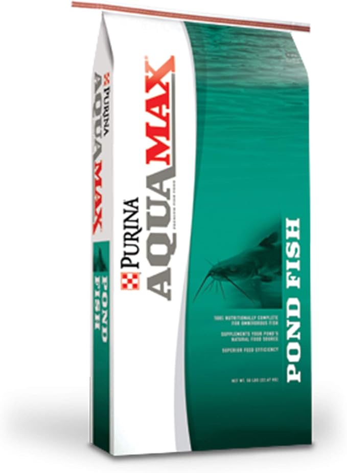 Purina AquaMax Pond Fish 2000 | Floating Pond Fish Food for Ponds and Lakes | Bluegill Fish Food, Game Fish Food, Catfish, Koi & Bass Food, 50 Pound (50 LB) Bag