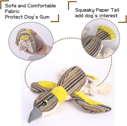 Dog Toys Set, Large Dogs Toy, Stuffed Animal Dog Chew Toy, Soft Plush Dogs Toys Pack for Small. Middle, Large Breed(3-Pack, Birds)